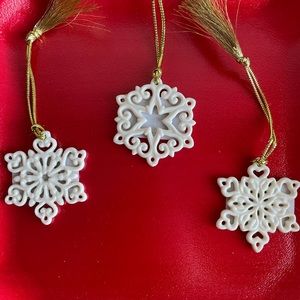 Lenox Mini Porcelain Snowflake Ornaments